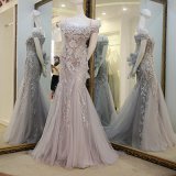 Illusion Evening Dresses Lace Tulle Formal Gowns Mother Dress B24