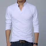 95 Cotton 5 Spandex Stand Collar Slim Fit Polo Shirts