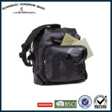 Wholesale Waterproof Saddle Bag Black Waterproof Travel Bag Roll Top Backpack Sh-17090138