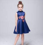 Kid Girl's Dress Vintage Floral Party Formal Dress Embroidery Print Dress