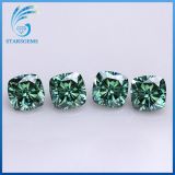 6X6mm Cushion Brilliant Cut Green Colorful Loose Moissanite Diamond for Sale