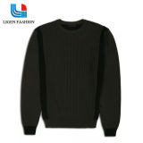 Men's Dark Round Neck Knit Tops with Long Sleeve