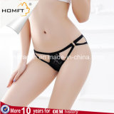 Hollow Lace Briefs Ultra Thin Buckled Spandex Ribbons Charming Thongs Girls Panties Sexy V String Tumblr