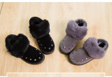 Winter Snow Boots Metal Rivets Add Cotton Thickening Warm Woman