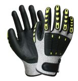 Cut-Resistant TPR Anti-Impact Safety Work Glove with Nitrile Dipping