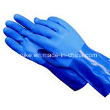 Double Coated PVC Sandy Finish Hand Protective Gloves