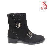 Ankle Boots Lady Shoes with Buckle and Rivet Decoration (AB660)