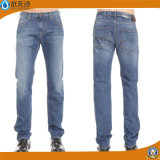 Custom Men Straight Fit Washed Basic Denim Jeans