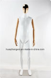 Male Fiberglass Mannequins with Wooden Arms and Metal Stand