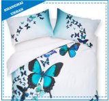 Butterfly Design Printed Cotton Duvet Cover Bedding Set