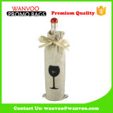 Recyclable Jute Flax Wine Tote Bag Liquor Drink Packing Gift Bag