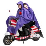 Adult Emergency Scooter Rain Coat for Double Persons