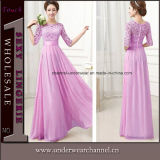 Wholesale Half Sleeve Chiffon Patchwork Long Evening Prom Dress (TMKF274)
