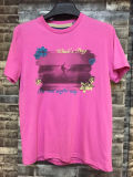 Men Short Sleeve Square Pattern Pink Casual Tshirt (SPP-01)