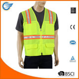 Safety Vest with 4 Lower Pockets 2 Chest Pockets