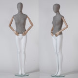 Fabric Wrapped Mannequin, Female Mannequin with Wooden Arm