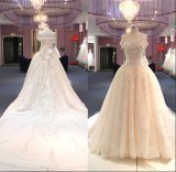 off Shoulder Big Train Beads Ballgown Bridal Wedding Dress Gown Wgf149