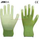 High Elastic Polyester Shell PU Palm Coated Work Gloves