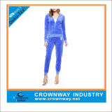 Custom Ladies Velour Tracksuit Made of Polyester/Cotton