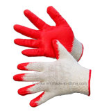 Red Plain Latex Coated Cotton Knitted Gloves