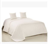 White 3PCS Bedding Set Patchwork Bedspreads Quilt