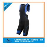 Men's Sleeveless Blue Cycling Jersey with Sublimation Printing