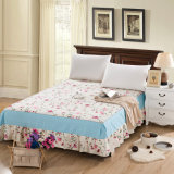 Home Hotel Cheap Cotton Collection Pleated Bed Skirt