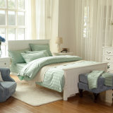 5 Star Satin Stripe Cotton Green Hotel Bed Sheet Set