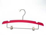 Premium Quality Plastic Suit Pants Hanger Colorful with Clips and Bar