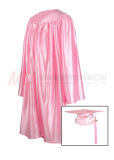 Shiny Pink Graduation Cap Gown for Kindergarten