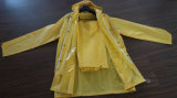 Fashion Design Waterproof Hooded PVC Poncho Raincoat