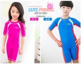 Hot Sale Kid Short Sleeve Swimwear &Color Diving Suit