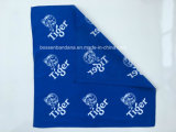 China Factory Produce Customized Logo Two Sides Printed Blue Cotton Headwear Bandana