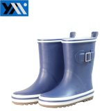 Normal Simple Style Blue Matt Surface Kids Rubber Rain Boots