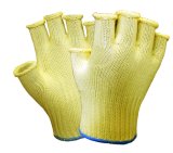 Half Finger Knitted Anti-Cut Safety Work Gloves (Cut Level 5)