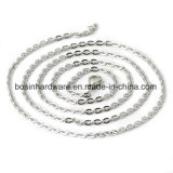 Stainless Steel Flat Cable Rolo Chain Necklace