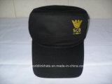 Cotton Military Cap or Army Cap with Embroidery Logo on Front