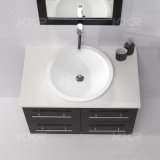 Custom Made Resin Solid Surface Bathroom Cabinet Vanity Basin