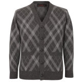 Bn1343men's Yak and Wool Blended Knitted Cardigan