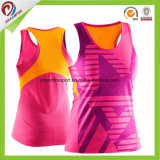 Wholesale Sublimation Quick Dry Fitness Camo Gym Singlets for Women