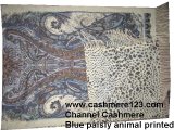 Classic Shawl Doule Faced Print Paisley Animal