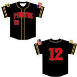 Full Sublimation Printing Baseball Jersey with Embroidery Badge