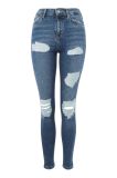 2017 Customized Washed Women Denim Jeans Wholesale Factory