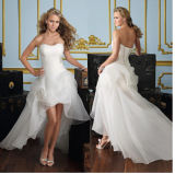 Cheap Discount Front Short Long Back Bridal Wedding Dresses (WC008)