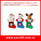 Christmas Decoration (ZY16Y187-1-2-3 23CM) Christmas Fabric Sock