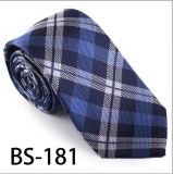 New Design Fashionable Silk/Polyester Check Tie (BS-181)