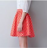 Hot Sale Fashion Ladies Casual Point Printing Skirt for Summer