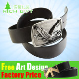 Manufacturer Price Wholesale Custom Made 3D Fashion Logo Webbing Seat Zinc Alloy/Brass/Western Antique Silver Adjustable Metal Pin Belt Buckle for Leather