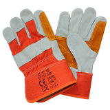 Cow Split Leather Safety Protective Working Gloves with Ce En388