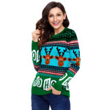 OEM ODM Factory Custom Reindeer Jacquard Pattern Ugly Christmas Sweater